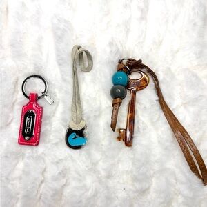 Coach, Dooney & Burke, & Fossil key ring, purse/bag accessories Bundle